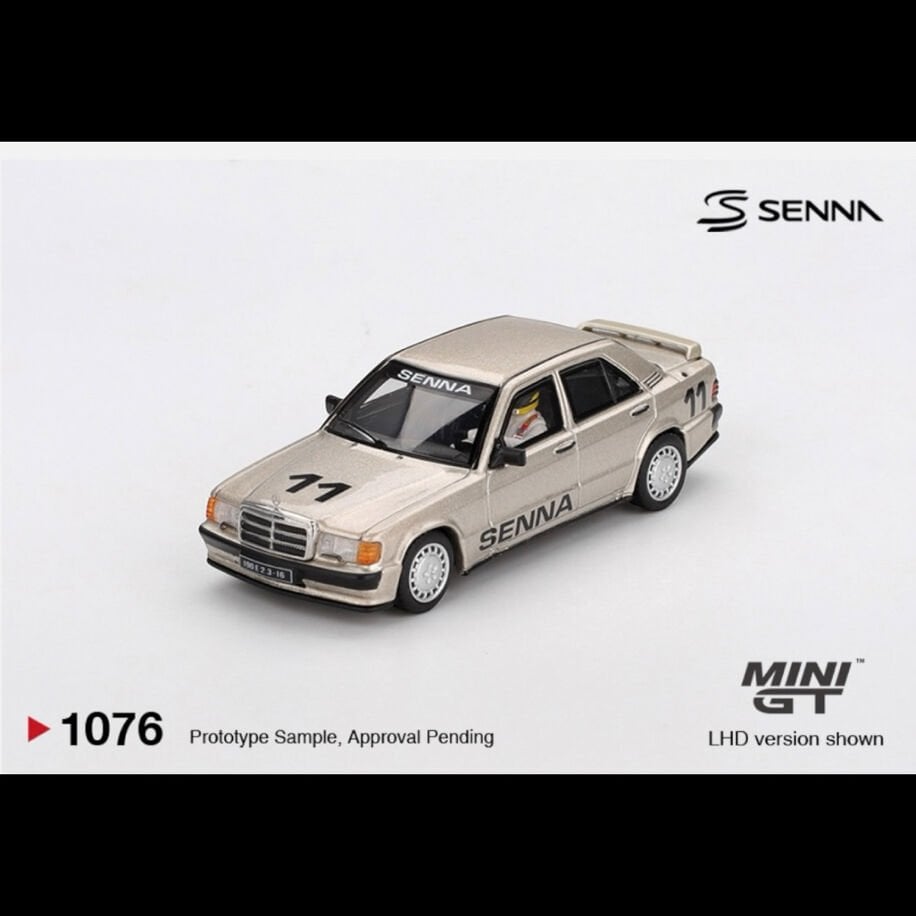 Mini Gt 1076-Mercedes-Benz 190 E 2.3-16 #11 Ayrton Senna 1984 Nürburgring Race of Champions