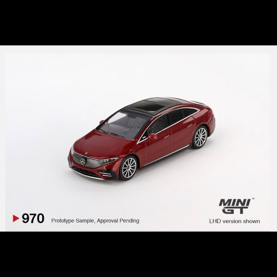 Mini Gt 970-Mercedes-Benz EQS 580 4MATIC Red Metallic