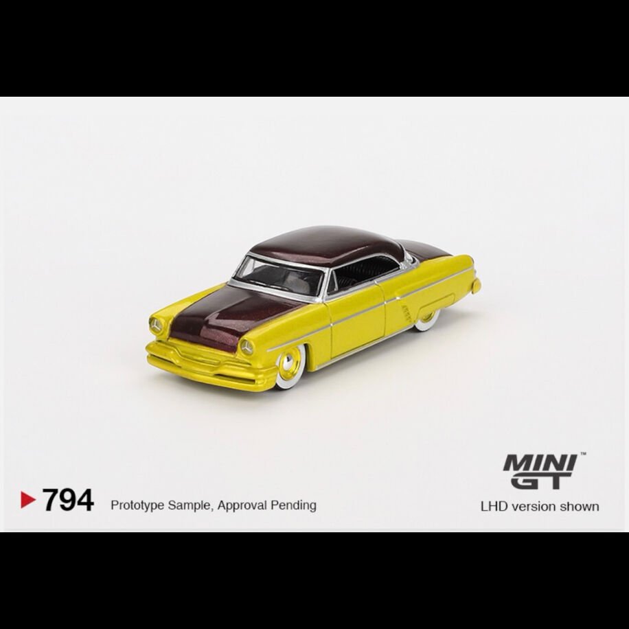 Mini Gt 794-Lincoln Capri Hot Rod 1954 Lime Yellow