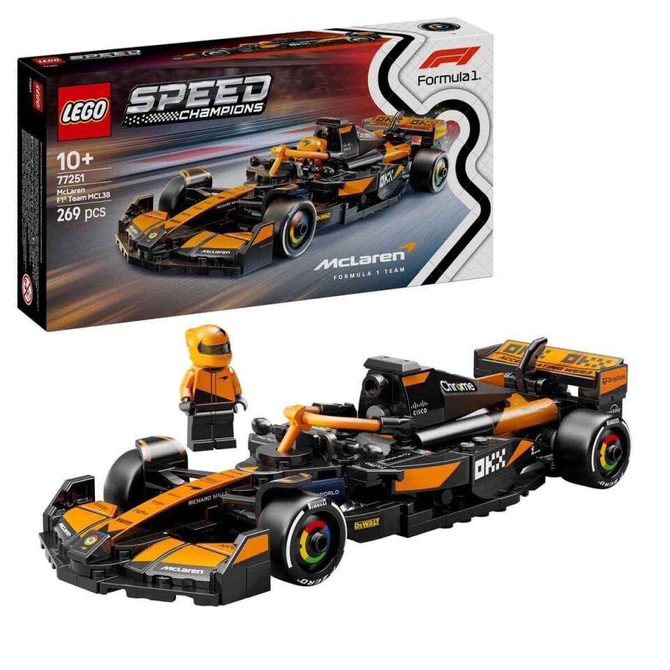 LEGO Speed Champions McLaren F1 Team MCL38 Yarış Arabası 77251