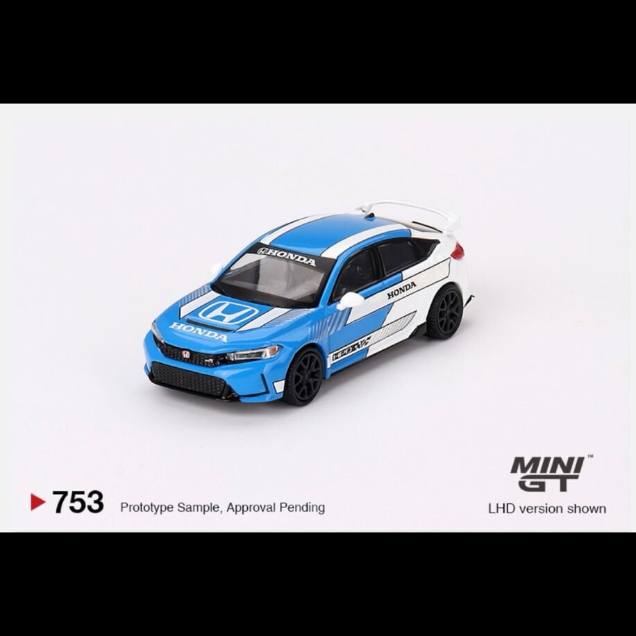 Mini Gt 753-Honda Civic Type R #3 2023 Pace Car Blue