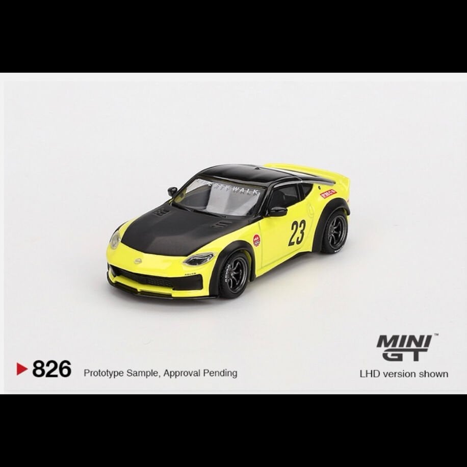 Mini Gt 826-Nissan Z LB NATION WORKS Ikazuchi Yellow