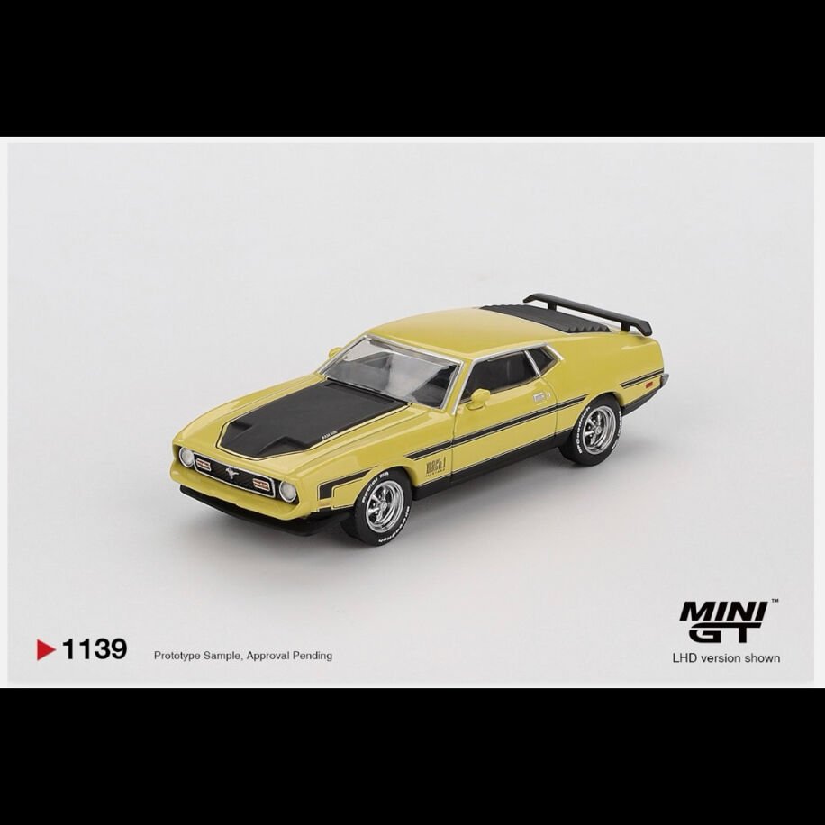 Mini Gt 1139-Ford Mustang Mach1 Grabber Yellow