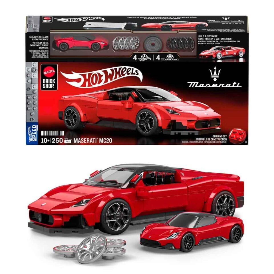 Hot Wheels Speed Serisi Maserati MC20 Araba Yapım Seti 250 Parça JFR90