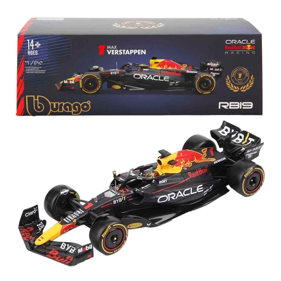Burago 1:24 Red Bull RB19 Formula 1 Yarış Arabası - 1-Max Verstappen