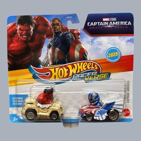Hot Wheels Racer Verse Red Hulk & Captain America