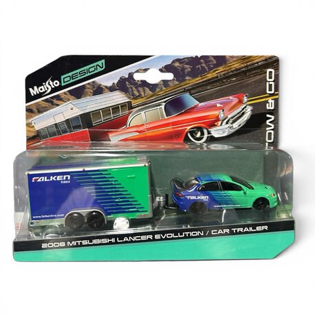 Maisto Mitsubishi Lancer Evo & Car Trailer