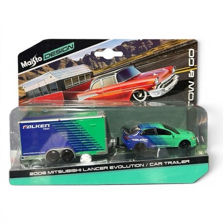 Maisto Mitsubishi Lancer Evo & Car Trailer