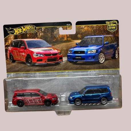 Hot Wheels Premium Mitsubishi Lancer & Subaru Forester