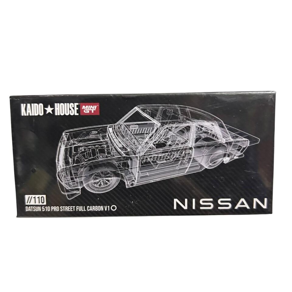 Mini Gt Kaido House KHMG110 Datsun 510 Pro Street Full Carbon