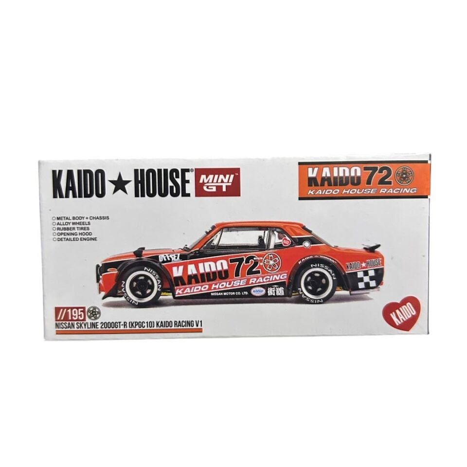 Mini Gt Kaido House KHMG195 Nissan Skyline 2000GT-R (KPGC10) Kaido Racin V1