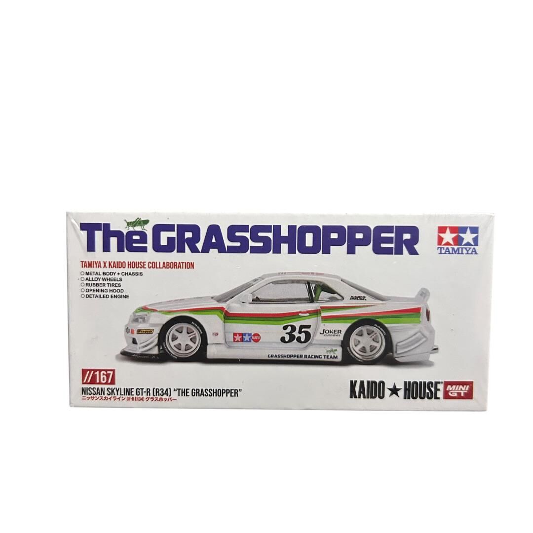 Mini Gt Kaido House KHMG167 Nissan Skyline Gt-R (R34) ''THE GRASSHOPPER''