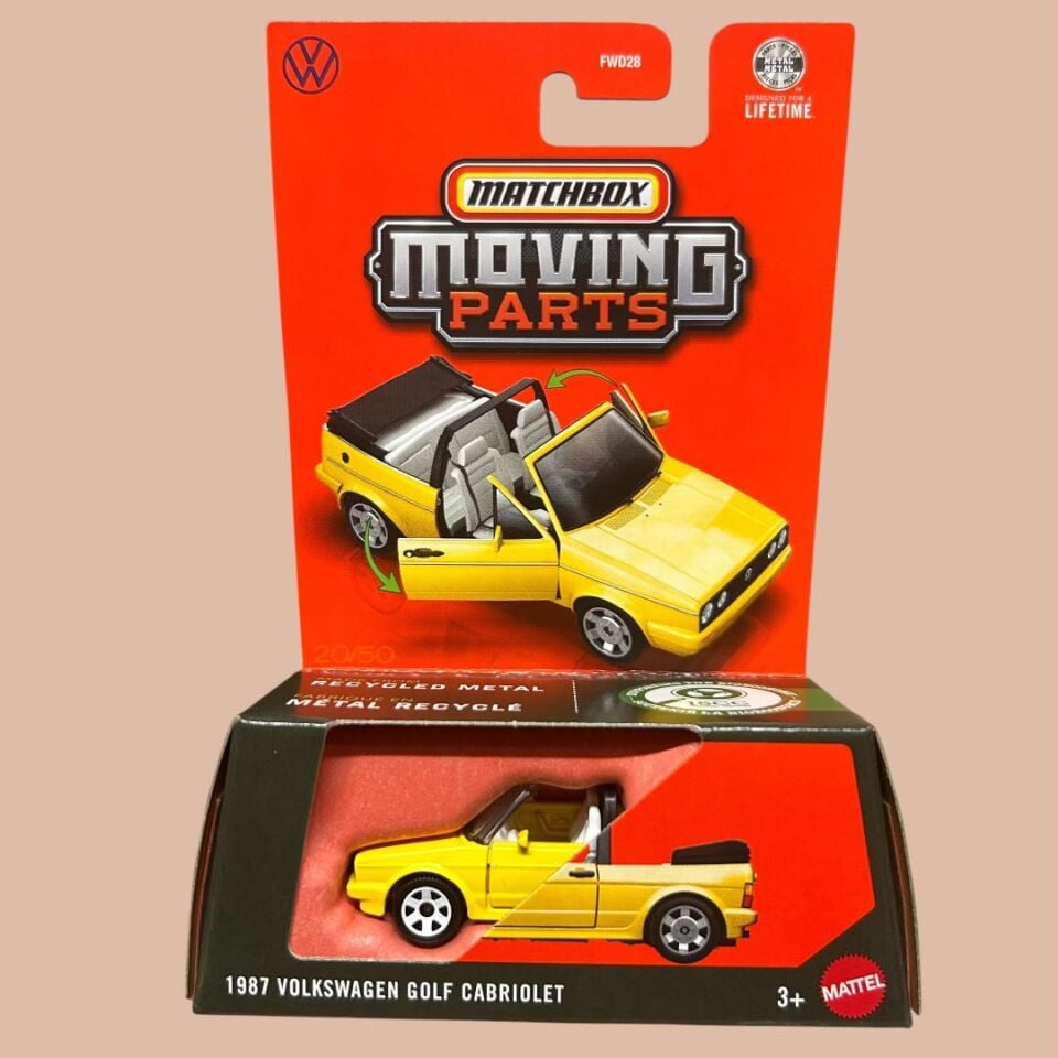 Matchbox Moving Parts 1987 Volkswagen Golf Cabriolet