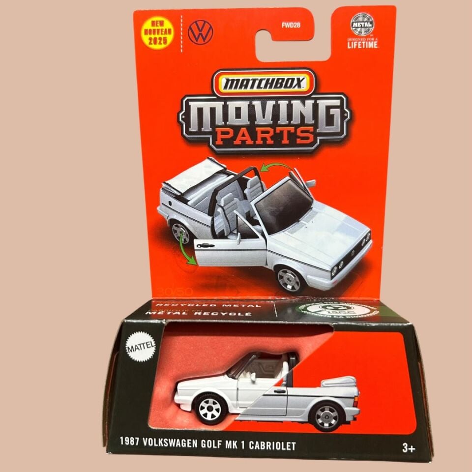 Matchbox Moving Parts 1987 Volkswagen Golf Mk 1 Cabriolet